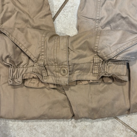 Polo Ralph Lauren Khaki Tan Twill Elastic Waist Utility Jogger Pants 12 Girls - Picture 7 of 7